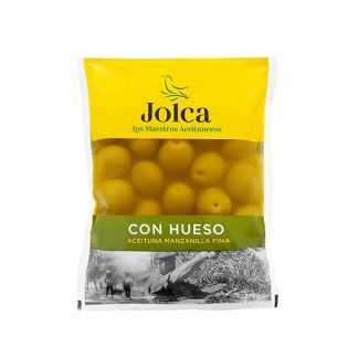 JOLCA Green Manzanilla Olives Fine with Core JOLCA 100 g Bag of 8