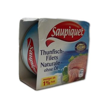 Saupiquet Delicate Tuna Fillets Naturale without Oil (185 g Tub)
