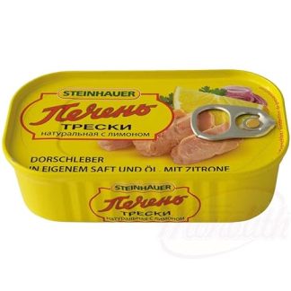 Cod Liver in Own Juice and Oil, with Lemon 3 x 120 g