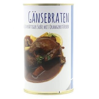Roast Goose with Breast and Mace in Strong Sauce with Orange Pieces 1200 g - Large Preserve - Diem - 2 Servings