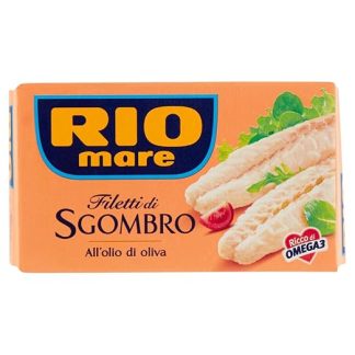 12 x Rio Mare Mackerel Fillets in Olive Oil, Rich in Omega 3, 125 g + Italian Gourmet Polpa 400 g
