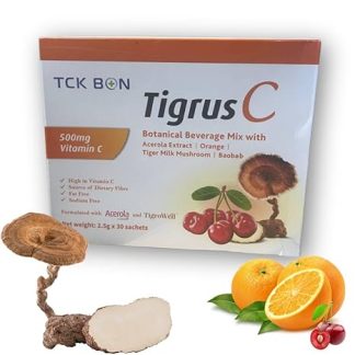 Mushroom Tiger Milk - Lignosus Tiger Milk + Barbadian Cherry Acerola + Orange + Baobab - Ideal Mix Soups, Smoothies & Desserts