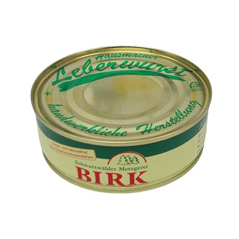 Schwarzwälder Metzgerei Birk Canned Sausage Homemaker Liver Sausage from Own Production, Weight: 200 g