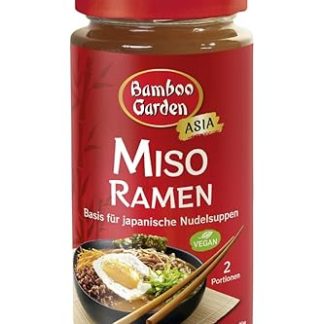 Bamboo Garden - Miso Ramen Basis | Soup Base for Japanese Noodle Soups | Vegan | 2 Servings | 400 ml in Resealable Glass