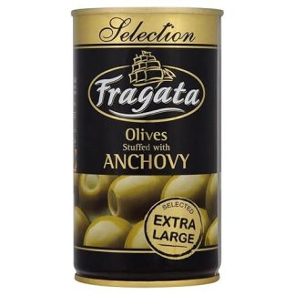 Fragata Filled with Anchovis Extra Large Olives in Oil (350g) - Pack of 2