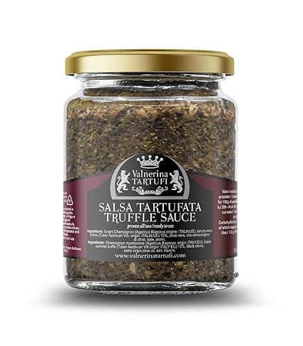 Valnerina Tartufi Truffle Sauce Original Recipe 90 g Black Truffle Sauce Mushroom Mushrooms 10% Black Summer Truffle Glass 90 g