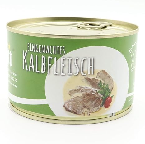 Diem - Canned Veal in White Wine Sauce with Cream and Milk 400 g Long Mhd, Preserved - Delicatessen - Gourmet