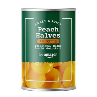 by Amazon Peaches, Half Fruit Sugared, 411 g