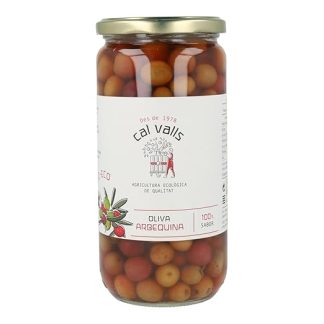 Arbequina Olives, Organic, 420 g in Glass
