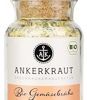 Ankerkraut Organic Vegetable Broth, Make Your Own Broth, 95 g in Cork Glass, Organic Quality without Flavour Enhancer Sugar, Spice for Broth, Soup, Stew, Delicious Cooking at Home