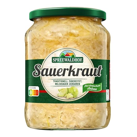12 x Sauerkraut Spreewaldhof - Milky Sour Fermented - Traditionally Prepared 650 g (7.8 kg)