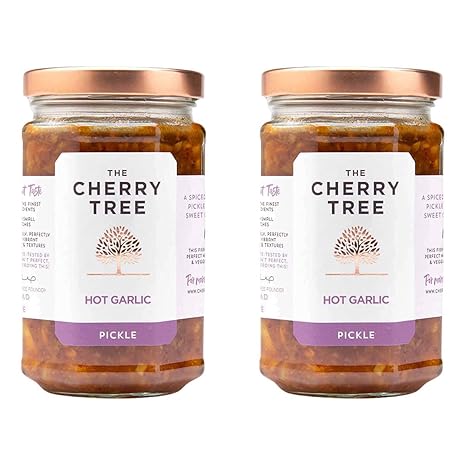 For larger view, pull mouse over the image The Cherry Tree - sharp garlic chutney / hot garlic pickle - 320 g - pack of 2