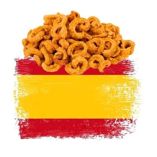 El Conchel Tocifritos mit Cayennepfeffer und Limette, 2x500g/Kt - getrocknete Schweineschwarte scharf frittiert - sehr eiweißreich, Tapas - Geschenkidee - WF-11102