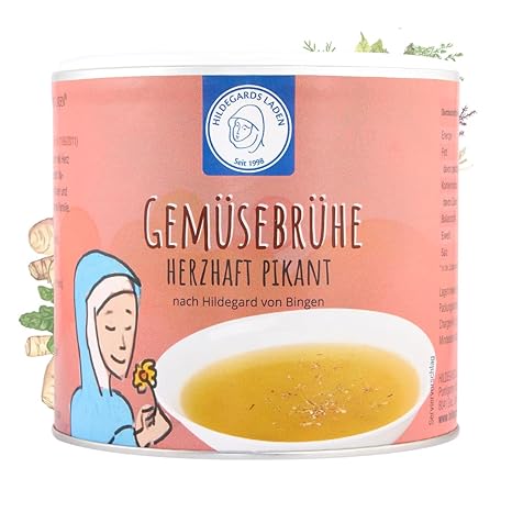 Vegetable Broth Hearty Spicy | Hildegard Vegetable Soup | 14 Hildegard Typical Spices | 100% Natural | According to Hildegard von Bingen | 116 Plates | 350g