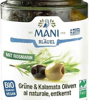 Mani Green & Kalamata Olives al Naturale with Rosma 2 x 175 g