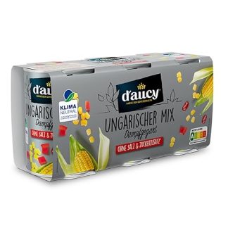 d'aucy Hungarian Mix - 100% No Salt and Sugar Added, No Preservatives, Climate Neutral, 1 Pack = 3 x 110 g Tubs