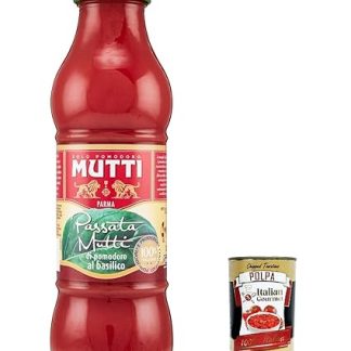 12x Mutti Passata di Pomodoro con Basilico, Tomato Paste Tomato Sauce with Basil, 100% Italian, 700 g