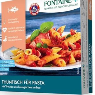 Fontaine - Tuna for Pasta with Tomato - 200g - Pack of 5 - Premium Bonito Tuna Fillets from 100% Certified, Sustainable Fisheries and Controlled Cultivation