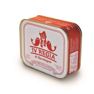 Ventresca Yellowfin Tuna in Olive Oil 340 g IV Regia di Sardegna - Handmade in Sardinia, Italy - Ventresca is the fattest and most delicious meat of tuna