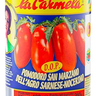 Esprevo 12x 400g Original D.O.P. San Marzano Tomato Tin | La Carmela Whole Peeled Pizza Atomatoes Fresh from Italy