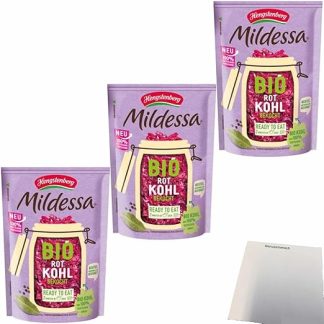 usy Bundle für Hengstenberg Mildessa Rotkohl gekocht 3er Pack (3x400g Beutel) + usy Block