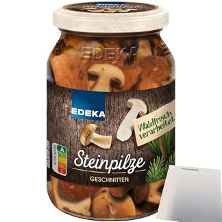 EDEKA Porcini Mushrooms Cut Forest Fresh (180 g Glass) + usy Block