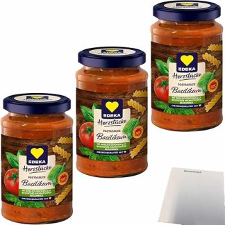usy Bundle for Edeka Tomato Sauce Basil Pack of 3 (3 x 350 g Glass) + usy Block