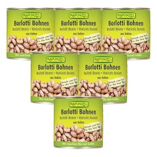 Rapunzel Borlotti Beans in a Tin 0.4 kg Pack of 6