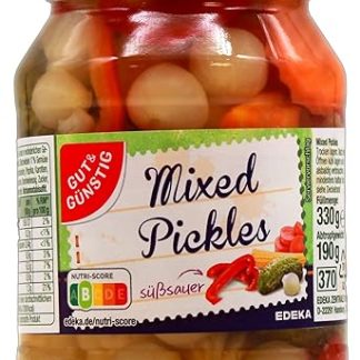 Gut & Günstig Mixed Pickles Sweet Sour Pack of 6 (6 x 190 g)