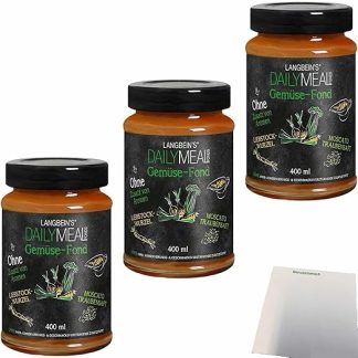 usy Bundle for Langbeins DailyMeal Vegetable Fond Pack of 3 (3 x 400 ml Glass) + usy Block