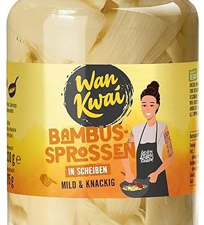 Wan Kwai Bamboo sprouts in slices, 6 x 330 g - Crisp for wok dishes, soups or salads. Perfectly cut for your culinary creations.