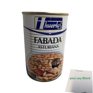 usy Bundle for huertas Fabada Asturiana (Bean Stew Asturiana Art) (415 g Preserve) + usy Block