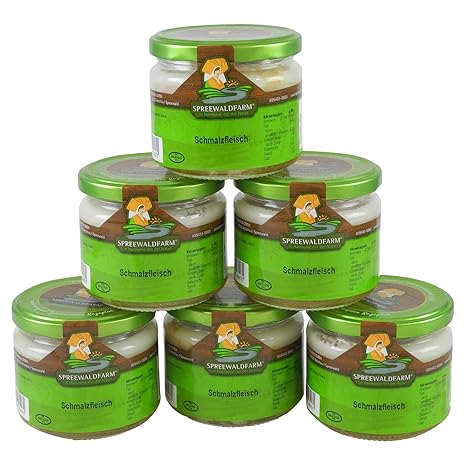 Original Spreewälder Lard Meat Pack of 6 (6 Glasses of 250 g)