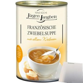 Jürgen Langbein French Onion Soup with Fine White Wine 1 x 400 ml Tin + usy Block