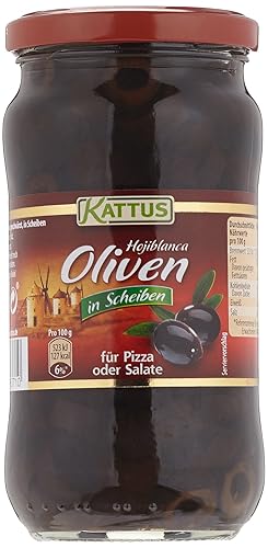 Kattus Spanish Black Olives in Slices 345 g