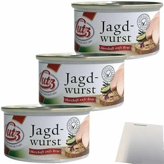 usy Bundle for Lutz Jagdwurst Pack of 3 (3 x 125 g Tub) + usy Block
