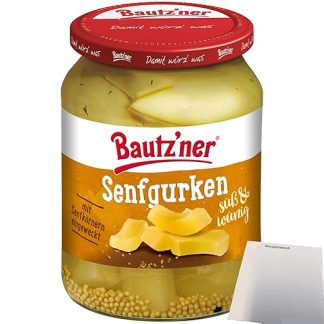 Bautzner Mustard Cucumbers Sweet Spicy (420g ATG) + usy Block