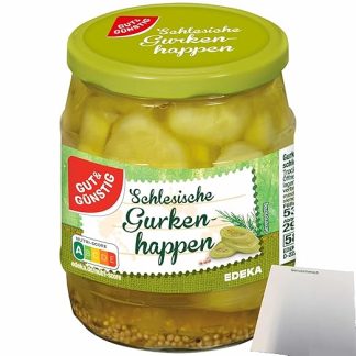 Gut&Günstig Silesian Cucumber Sticks (530 g Glass) + usy Block