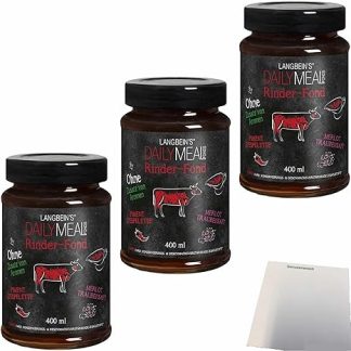usy Bundle for Langbeins DailyMeal Cattle Fond Pack of 3 (3 x 400 ml Glass) + usy Block