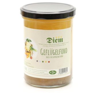 Poultry Stock - Poultry Stock - Made of Chicken Meat and Root Vegetables for Making Sauces and Soups - Capacity 400 g - in Resealable Jar