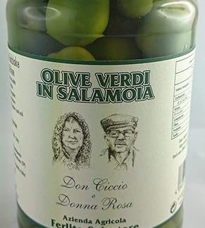 1650 ml Green Olives in Brine / Salamoia - Drained Weight 1000 g