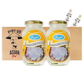 2 x Monika Nata de Coco Coconut Gel Cubes 340g/200g (Papa Vo®)