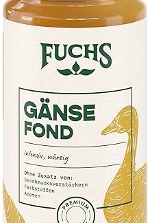 Fuchs Spices - Geese Fund, For Delicious Spiced Dishes and Refined Sauces, No Flavour Enhancer, Dyes or Palm Fat, 400 ml in Resealable Glass