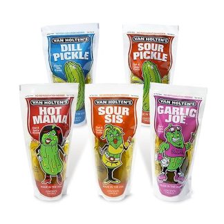 Van Holten's Cucumbers in Bag Assortment | Pack of 5 by Broadway candy | 1 Taste Collection | Fat Free, Gluten Free, No Cooling Required