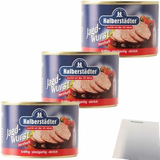 usy Bundle for Halberstädter Jagdwurst Pack of 3 (3 x 160 g Tin) + usy Block