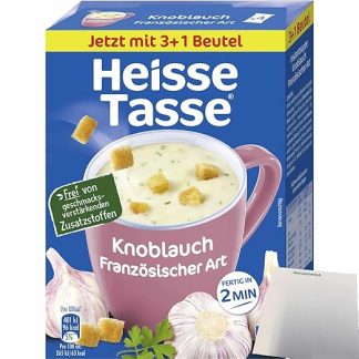 usy Bundle for Hot Cup Garlic French Style Soup Pack of 1 (3 + 1 Bag of 19.5 g) + usy Block