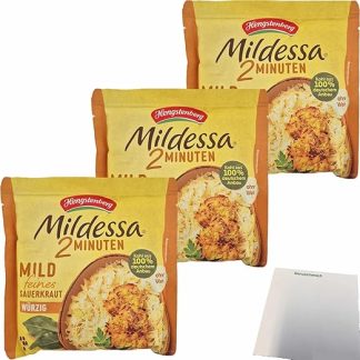 usy Bundle for Hengstenberg Mildessa Mild Sauerkraut Pack of 3 (3 x 150 g Bags) + usy Block