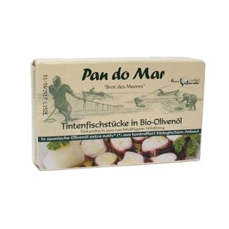 Pan do Mar Organic Squid Pieces in Olive Oil (1 x 120 g)