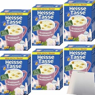 usy Bundle for Hot Cup Garlic French Style Soup Pack of 6 (6 x 4 Bags of 19.5 g) + usy Block