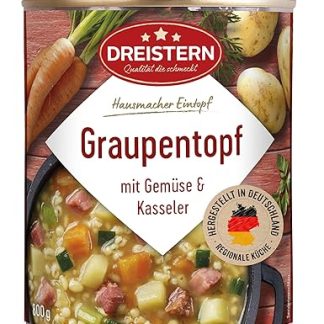 DREISTERN Graupentopf 800 g I With Garden Vegetables & Kasseler I Hearty Stew in Recyclable Canning I Long Shelf Life Thanks to Natural Preservation I Homemaker Quality